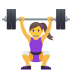 🏋️‍♀️ woman lifting weights display on JoyPixels